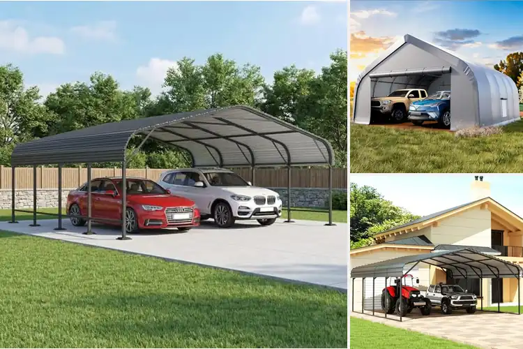 Detailed view of Best 20X20 Carport Shelter