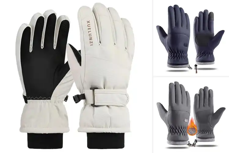 Detailed view of Best Adjustable Cuff Snow Gloves