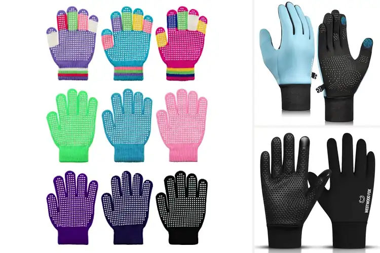 Detailed view of Best Anti-Slip Grip Kids Winter Gloves
