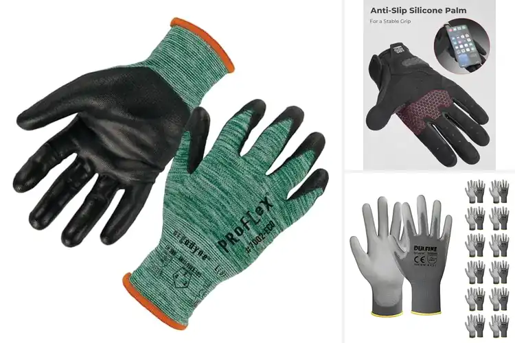 Detailed view of Best Anti-Slip PU Palm Gloves