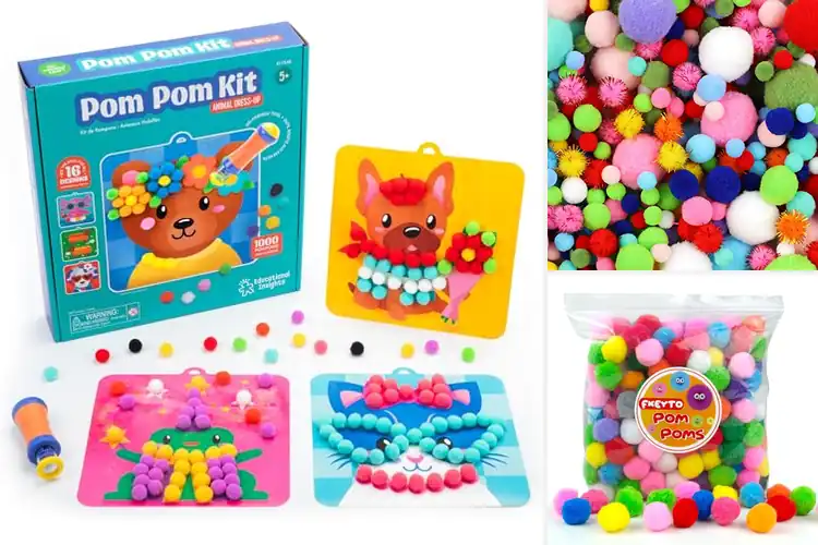 Detailed view of Best Art Project Pompoms: Spark Magic with Vibrant Colors