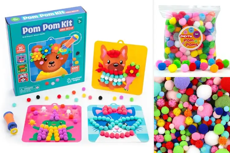 Detailed view of Best DIY Craft Pompoms