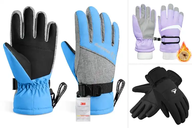 Detailed view of Best Durable PU Palm Winter Gloves For Children