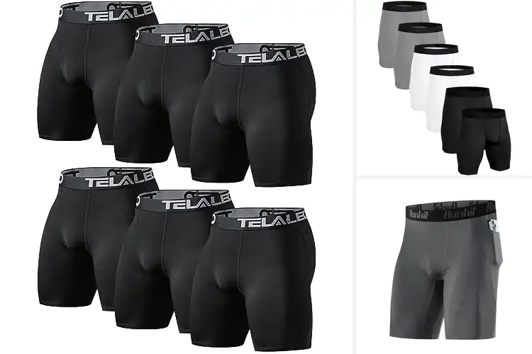 Detailed view of Best Durable Stretch Fabric Compression Shorts