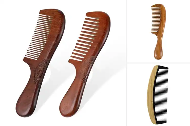 Detailed view of Best Ergonomic Wood Handle Combs