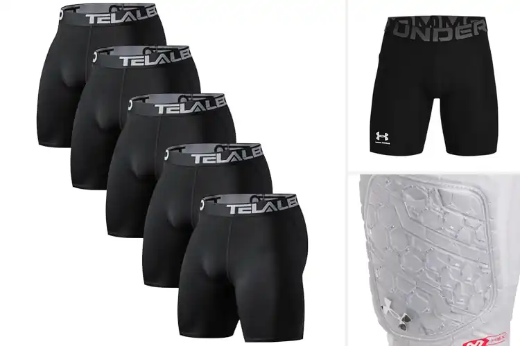 Detailed view of Best Football Compression Shorts