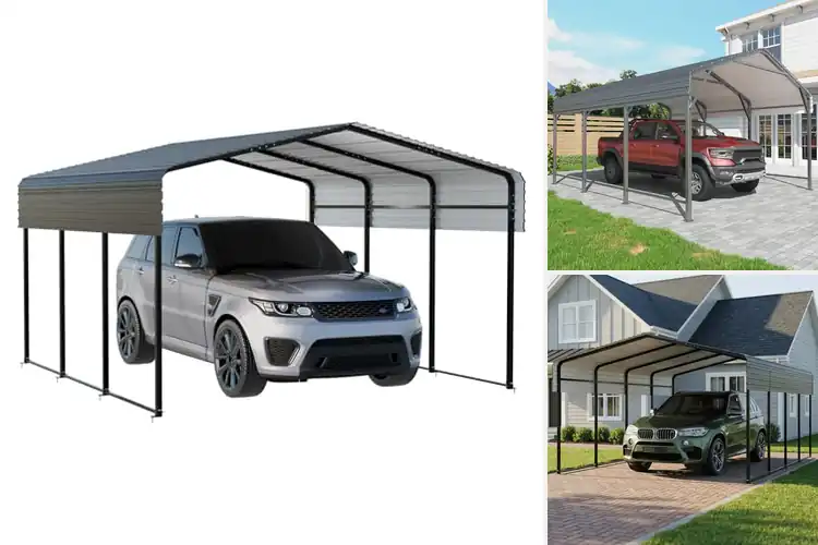 Detailed view of Best Galvanized Steel Carport