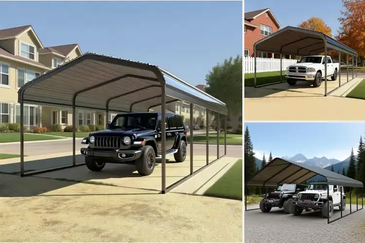 Detailed view of Best Galvanized Steel Carports