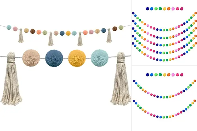 Detailed view of Best Garland Pompoms