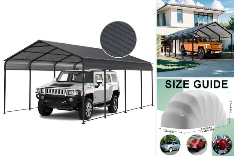 Detailed view of Best Grey Finish Carport