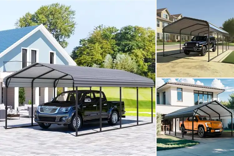 Detailed view of Best Heavy Duty Galvanized Steel Carports