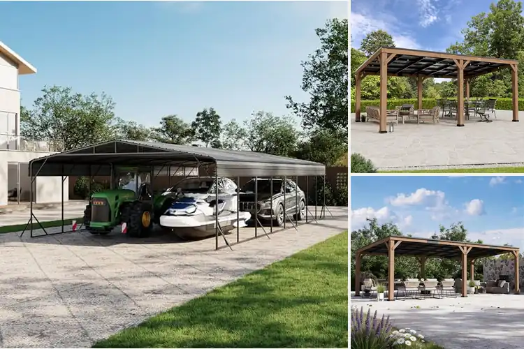 Detailed view of Best High Wind Resistant Carports