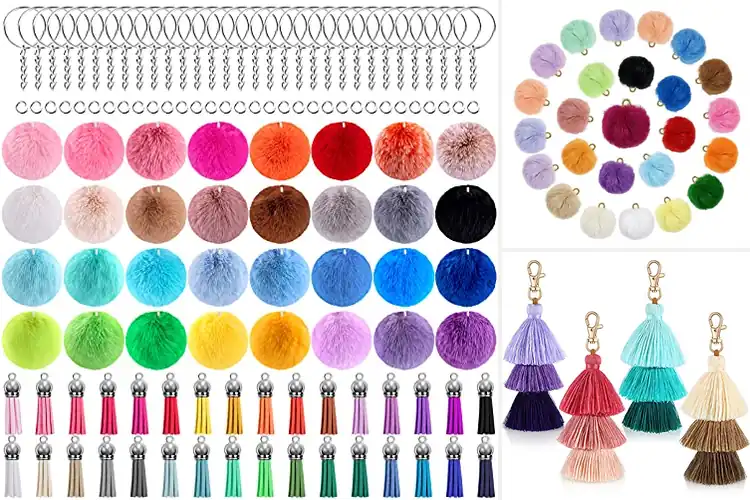 Detailed view of Best Keychain Tassel Pompoms