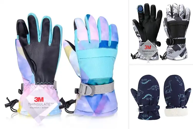 Detailed view of Best Kids Ski Gloves