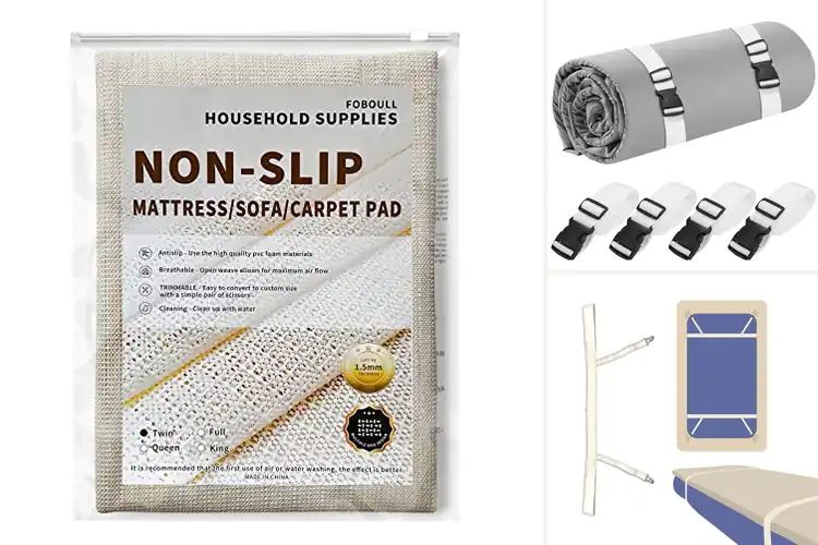 Detailed view of Best Non Slip Mattress Topper Straps