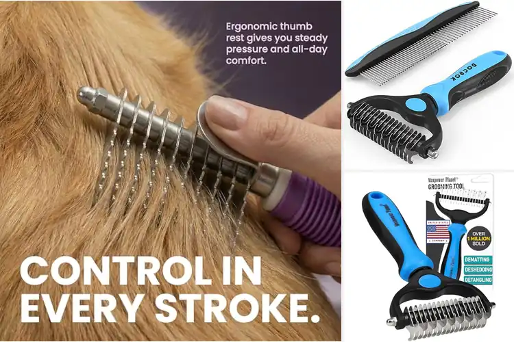 Detailed view of Best Pet Dematting Combs