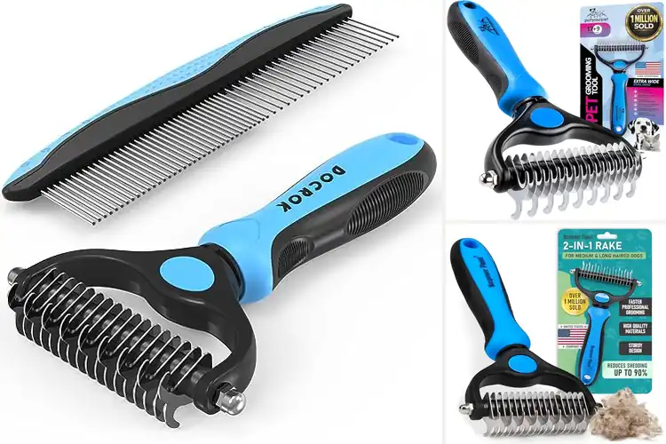 Detailed view of Best Pet Deshedding Combs
