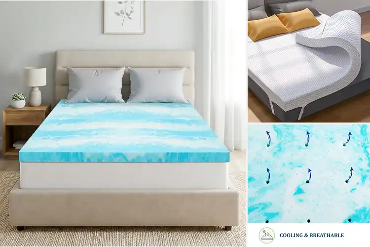 Detailed view of Best Pressure Relief Gel Memory Foam Topper