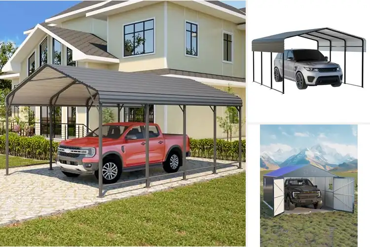 Detailed view of Best Sturdy Metal Carports