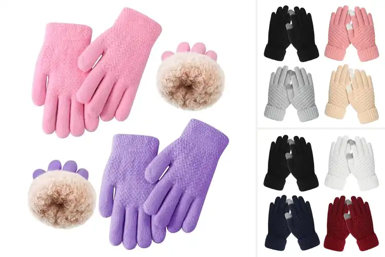 Detailed view of Best Warm Fleece Lined Winter Gloves For Kids