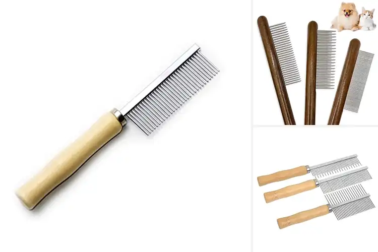 Detailed view of Best Wooden Handle Pet Combs